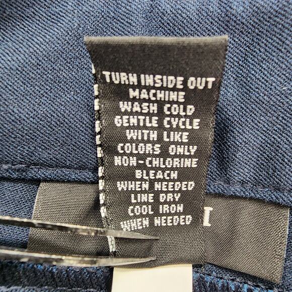 NEW Alfani Pants Womens 14 PETITE Blue Pull On Slim Leg Front Seam Zip Pockets - Picture 7 of 13